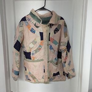 Handmade vintage quilt coat